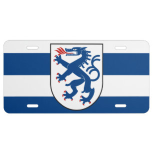 Flag of Ingolstadt, Bavaria - GERMANY License Plate