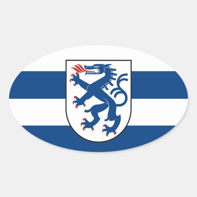 Flag of Ingolstadt, Bavaria - GERMANY Oval Sticker (Front)