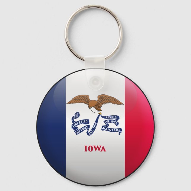 Flag of Iowa Keychain (Front)