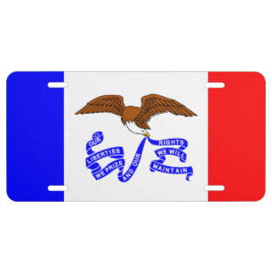 Flag of Iowa License Plate