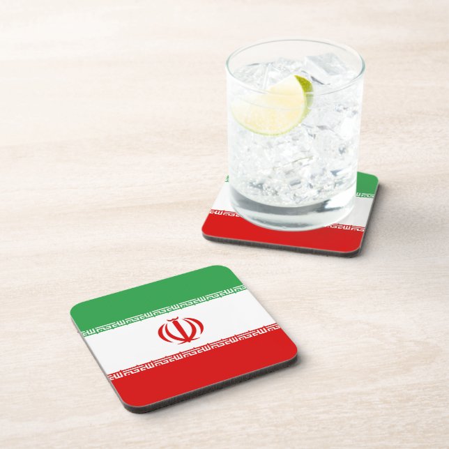 Flag of Iran Beverage Coaster (Right Side)