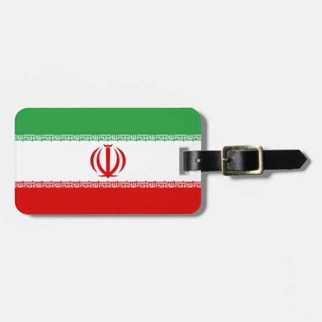 Flag of Iran Easy ID Personal Luggage Tag (Front Horizontal)