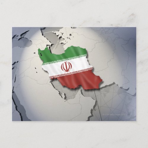 Flag of Iran Postcard