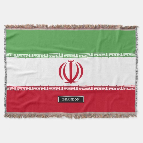 Flag of Iran Throw Blanket