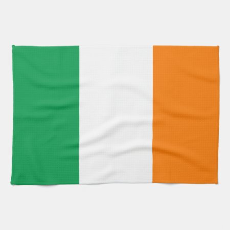 Flag Of Ireland American Mojo Kitchen Towel 16" X