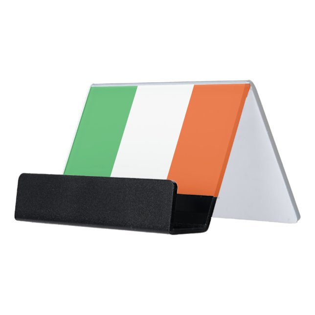 Flag Of Ireland Desk Business Card Holder (Angled Front)
