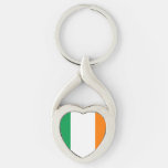 Flag of Ireland Heart Keychain