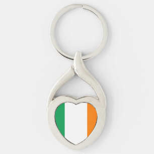 Flag of Ireland Heart Keychain