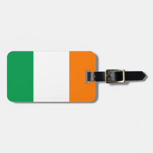 Flag of Ireland Luggage Tag w/ leather strap