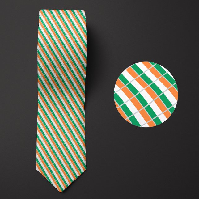 Flag of Ireland Pattern Neck Tie (Creator Uploaded)