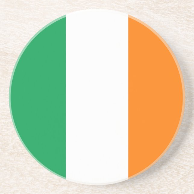Flag of Ireland Sandstone Coaster (Front)