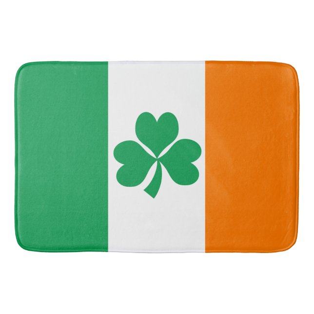 Flag of Ireland Shamrock Bath Mat (Front)