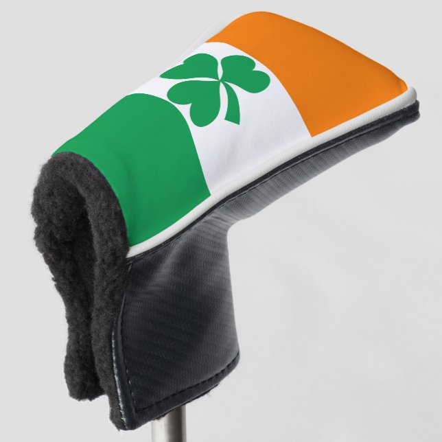 Flag of Ireland Shamrock Golf Head Cover (3/4 Front)