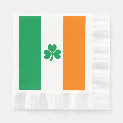 Flag of Ireland Shamrock Paper Napkins