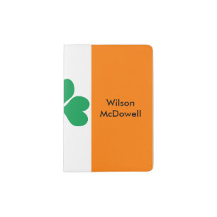 Flag of Ireland Shamrock Passport Holder