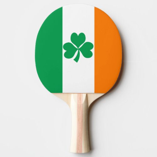 Flag of Ireland Shamrock Ping_Pong Paddle