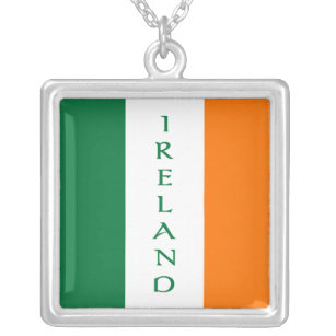 Flag of Ireland Silver Plated Necklace