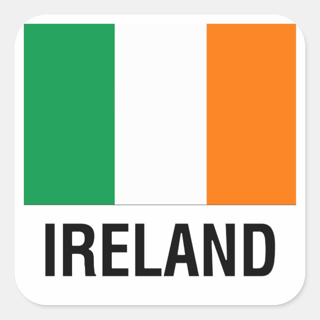FLAG of IRELAND Square Sticker (Front)