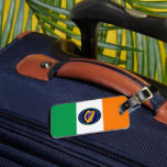 Flag of Ireland with Coat of Arms Luggage Tag<br><div class="desc">The flag of Ireland with Coat of Arms. Add your personal information for a custom luggage tag by replacing the sample text shown in the design template. To change fonts or move things around, select the "customize it" button.</div>