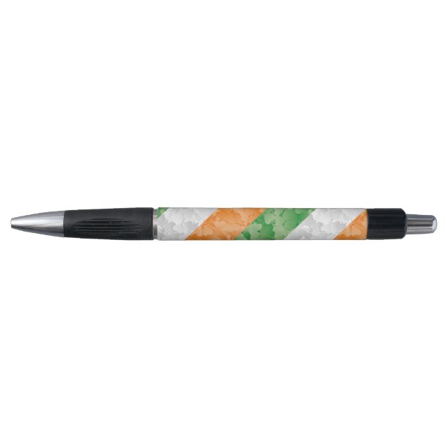 Flag of Ireland with shamrocks pattern Pen (Front)