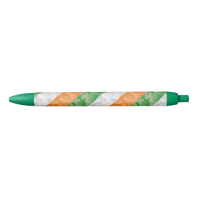Flag of Ireland with shamrocks pattern Pen (Front)