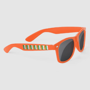 Flag of Ireland with shamrocks pattern Sunglasses
