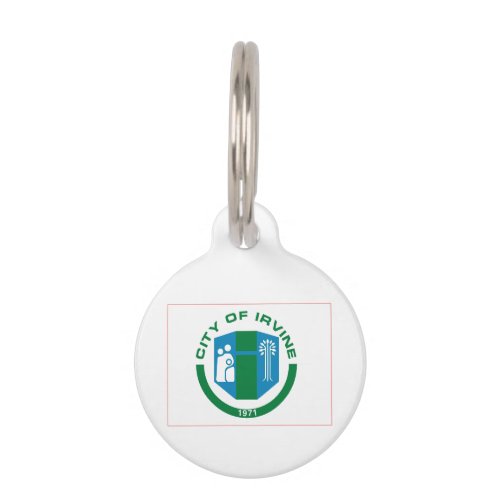 Flag of Irvine California Pet ID Tag