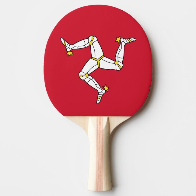 Flag of  Isle of Man Ping Pong Paddle (Front)