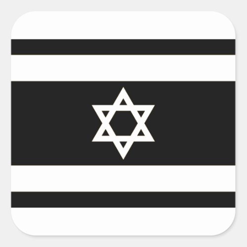 Flag of Israel _ דגל ישראל _ ישראלדיקע פאן Square Sticker