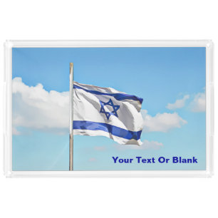 Flag Of Israel Acrylic Tray
