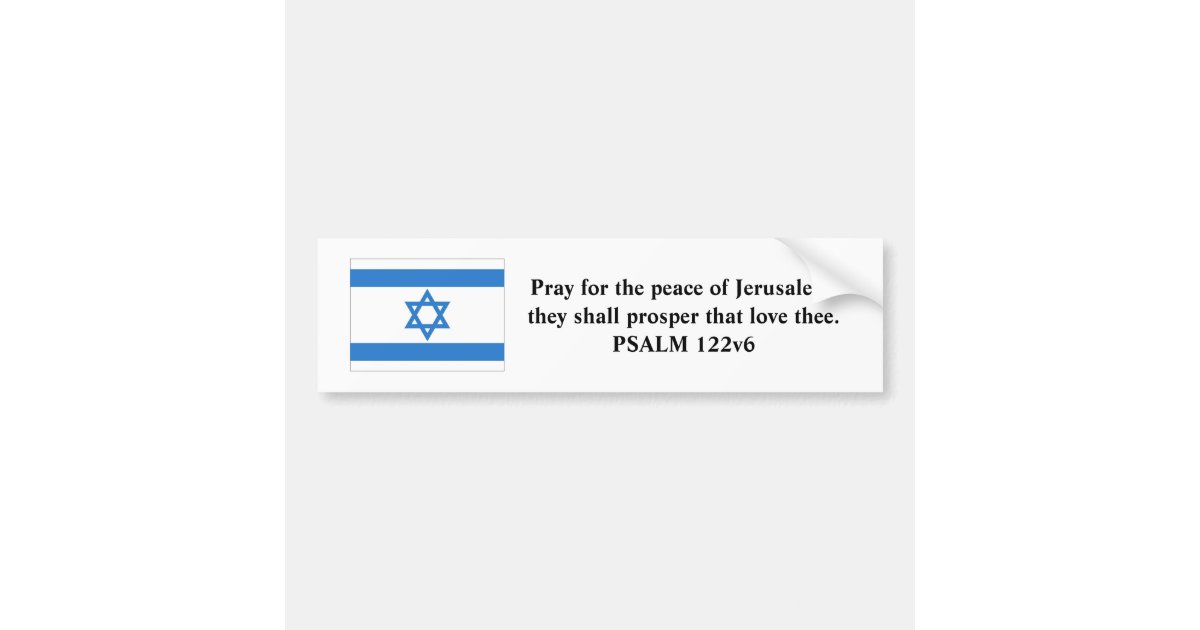 THEY SHALL PROSPER THAT LOVE JERUSALEM Shalom Y'Israel! We pray