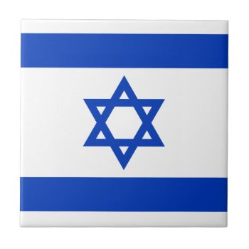Flag Of Israel Ceramic Tile by kfleming1986 at Zazzle
