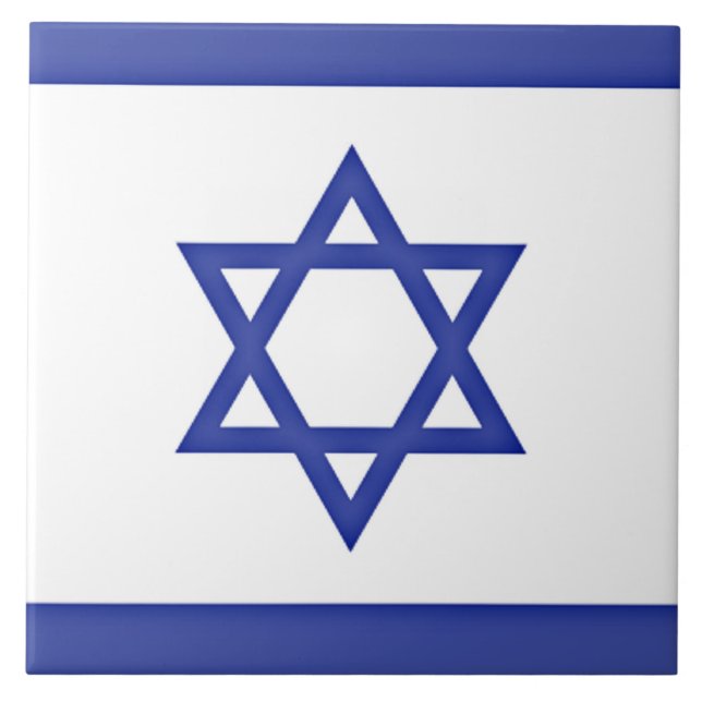 Flag of Israel  Ceramic Tile (Front)