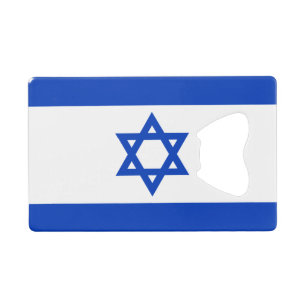 Flag of Israel Credit Card Bottle Opener