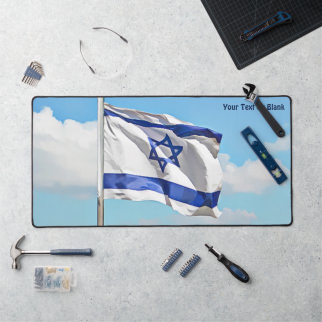 Flag Of Israel Desk Mat (Workstation)