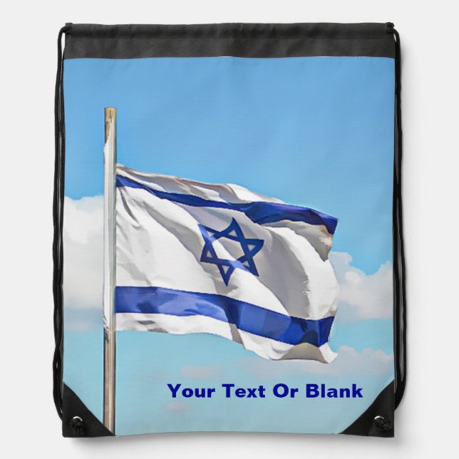 Flag Of Israel Drawstring Bag (Front)