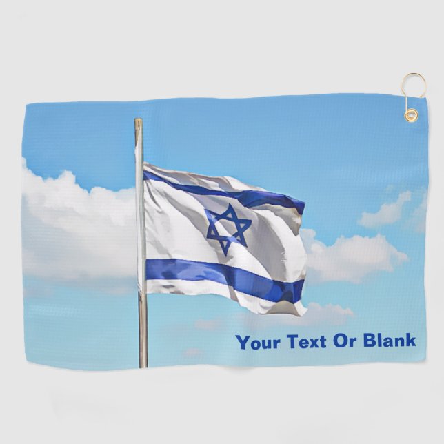 Flag Of Israel Golf Towel (Horizontal)