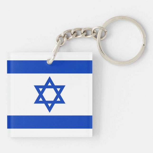 Flag of Israel Keychain (Back)