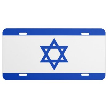 Flag Of Israel License Plate by kfleming1986 at Zazzle