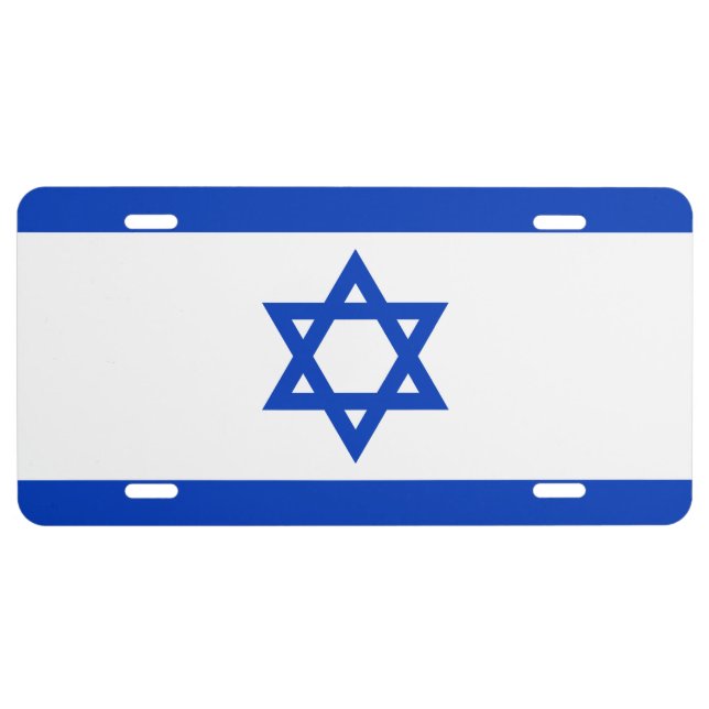 Flag of Israel License Plate (Front)