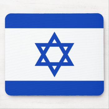 Flag Of Israel Mouse Pad by Alleycatshirts at Zazzle