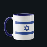 Flag of Israel Mug<br><div class="desc">The Yehudis L Store has created hundreds of Jewish products and is constantly expanding.  Tell your friends and send them our link:  http://www.zazzle.com/YehudisL*</div>