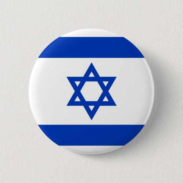 Flag of Israel on Pin / Button Badge (Front)