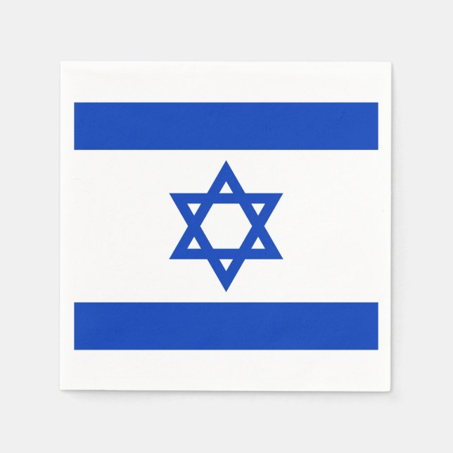 Flag of Israel Paper Napkins (Front)
