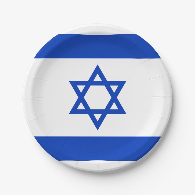 Flag of Israel Paper Plates (Front)