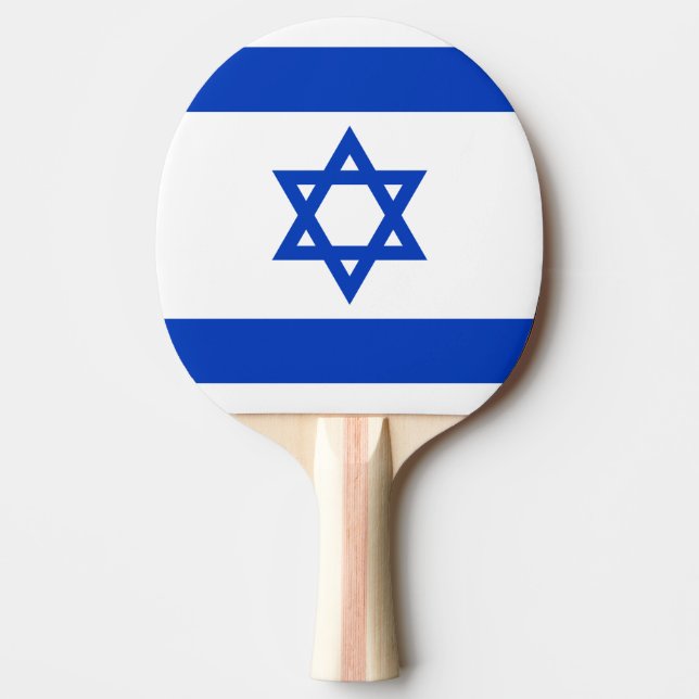 Flag of Israel Ping Pong Paddle (Front)
