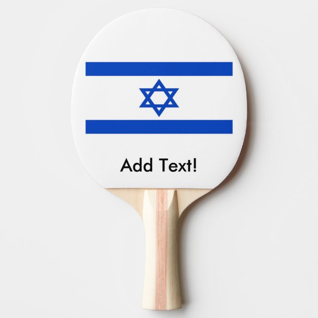 Flag of Israel Ping-Pong Paddle (Front)