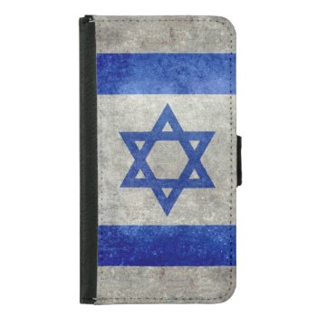 Flag Of Israel Retro Style Wallet Phone Case For Samsung Galaxy S5 by Lonestardesigns2020 at Zazzle