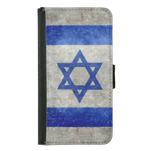 Flag of Israel retro style Wallet Phone Case For Samsung Galaxy S5