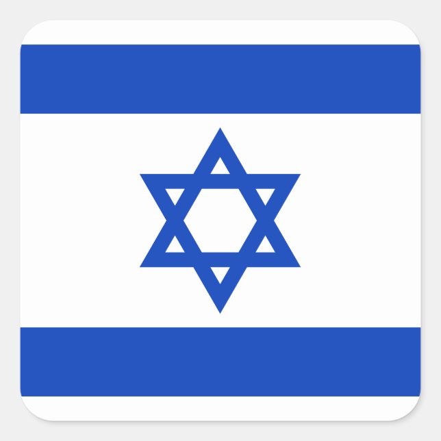 Flag of Israel Square Sticker (Front)